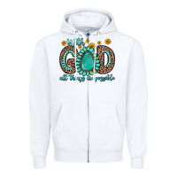 White with god all things are possible gemstone Zipper Hoodie - Zillion Design Studio