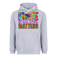 Heather Grey love is all that matters Heavyweight Hoodie - HRA Design Shop