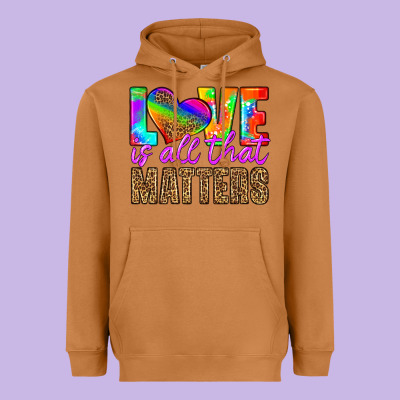 Love Is All That Matters Heavyweight Hoodie Designed By Hra Design Shop