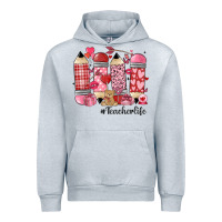 Heather Grey valentines day teacher life Urban Hoodie - MaliasSmallBusiness