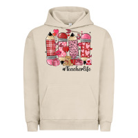 Pigment French Oak valentines day teacher life Urban Hoodie - MaliasSmallBusiness