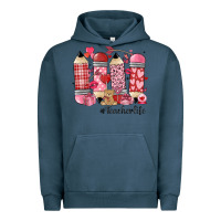 Pigment Midnight Navy valentines day teacher life Urban Hoodie - MaliasSmallBusiness