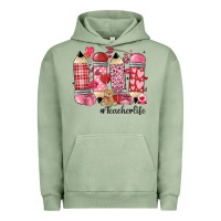 Pigment Oil Green valentines day teacher life Urban Hoodie - MaliasSmallBusiness