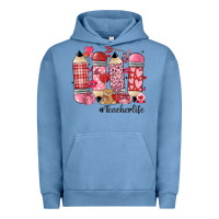 Pigment Pebble Blue valentines day teacher life Urban Hoodie - MaliasSmallBusiness