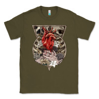 Army Green Flower Skeleton Classic Tee - RanaPortraitStore