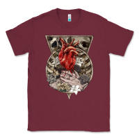 Burgundy Flower Skeleton Classic Tee - RanaPortraitStore