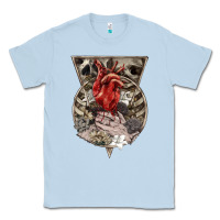 Dusty Blue Flower Skeleton Classic Tee - RanaPortraitStore
