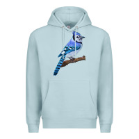 Blue Mist Blue Jay Bird Premium Hoodie - LillyAllenDesigns