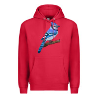 Cardinal Blue Jay Bird Premium Hoodie - LillyAllenDesigns