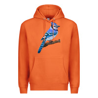 Carrot Blue Jay Bird Premium Hoodie - LillyAllenDesigns