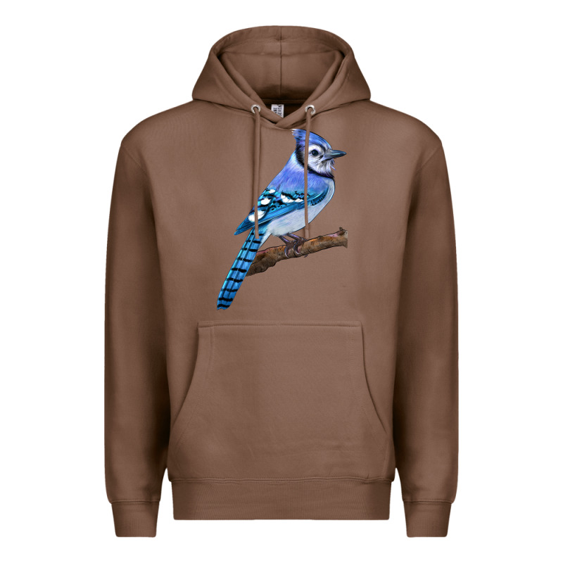 Blue Jay Bird Premium Hoodie by LillyAllenDesigns | Teevron