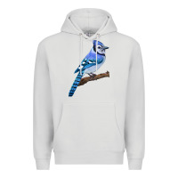 Dove Grey Blue Jay Bird Premium Hoodie - LillyAllenDesigns