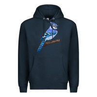 Navy Blue Jay Bird Premium Hoodie - LillyAllenDesigns