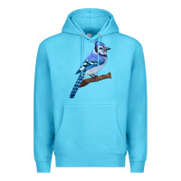 Ocean Blue Blue Jay Bird Premium Hoodie - LillyAllenDesigns
