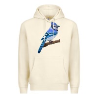 Sandshell Blue Jay Bird Premium Hoodie - LillyAllenDesigns