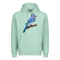 Seafoam Blue Jay Bird Premium Hoodie - LillyAllenDesigns