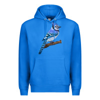 True Royal Blue Jay Bird Premium Hoodie - LillyAllenDesigns