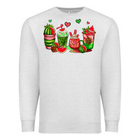 Oatmeal Heather watermelon coffee cups Premium Sweatshirt - AdoDesignShop