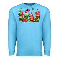 Ocean Blue watermelon coffee cups Premium Sweatshirt - AdoDesignShop