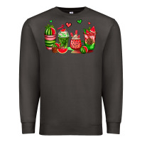 Smoke watermelon coffee cups Premium Sweatshirt - AdoDesignShop