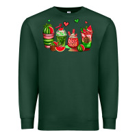 Sports Green watermelon coffee cups Premium Sweatshirt - AdoDesignShop