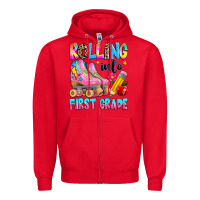 Red rolling into first grade Zipper Hoodie - texasbilliewilder