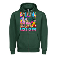 Sports Green rolling into first grade Zipper Hoodie - texasbilliewilder