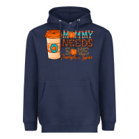 Navy mommy needs some pumpkin spice Heavyweight Hoodie - CowhideDigitalArt