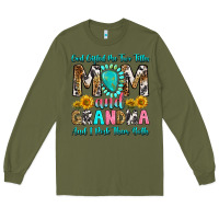 Army Green god gifted me two titles mom and grandma and i roc Long Sleeve Tee - RanaPortraitStore