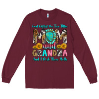 Burgundy god gifted me two titles mom and grandma and i roc Long Sleeve Tee - RanaPortraitStore