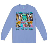 Colony Blue god gifted me two titles mom and grandma and i roc Long Sleeve Tee - RanaPortraitStore