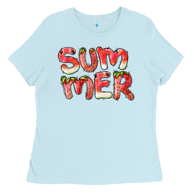 Summer Watermelon And Strawberry Ladies Tee by BarkalooDesign | Teevron