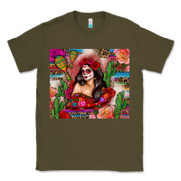 Army Green mexico girl serape Classic Tee - Zillion Design Studio