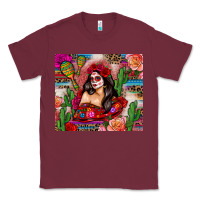 Burgundy mexico girl serape Classic Tee - Zillion Design Studio