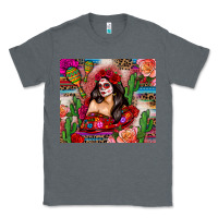 Charcoal Heather mexico girl serape Classic Tee - Zillion Design Studio