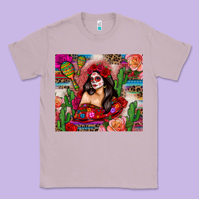 Classic Tee mexico girl serape