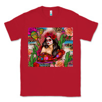 Red mexico girl serape Classic Tee - Zillion Design Studio