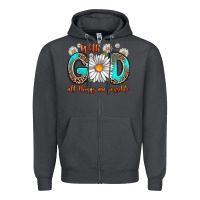 Smoke with god all things are possible daisy Zipper Hoodie - Zillion Design Studio