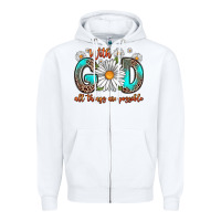 White with god all things are possible daisy Zipper Hoodie - Zillion Design Studio