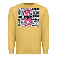 Antique Gold breast cancer nobody fights alone Premium Sweatshirt - JahusDesignShop