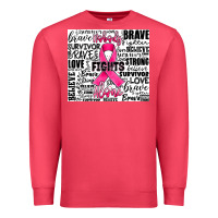 Cardinal breast cancer nobody fights alone Premium Sweatshirt - JahusDesignShop
