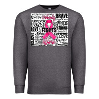 Charcoal Heather breast cancer nobody fights alone Premium Sweatshirt - JahusDesignShop