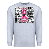 Heather Grey breast cancer nobody fights alone Premium Sweatshirt - JahusDesignShop