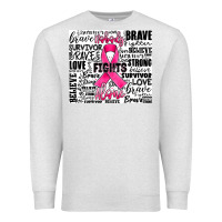 Oatmeal Heather breast cancer nobody fights alone Premium Sweatshirt - JahusDesignShop