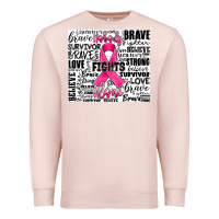 Pale Pink breast cancer nobody fights alone Premium Sweatshirt - JahusDesignShop