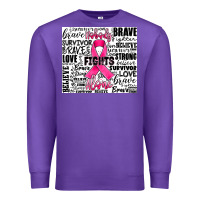 Purple breast cancer nobody fights alone Premium Sweatshirt - JahusDesignShop