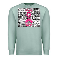 Seafoam breast cancer nobody fights alone Premium Sweatshirt - JahusDesignShop