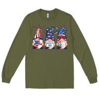 Army Green fourth of july gnomes Long Sleeve Tee - RanaPortraitStore