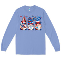 Colony Blue fourth of july gnomes Long Sleeve Tee - RanaPortraitStore