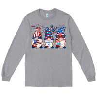 Heather Grey fourth of july gnomes Long Sleeve Tee - RanaPortraitStore